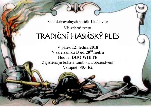 Plakát ples Hasiči