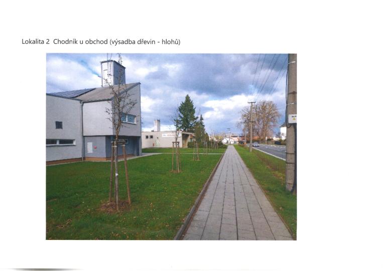 Lokalita 2: Chodník u&nbsp;obchodu